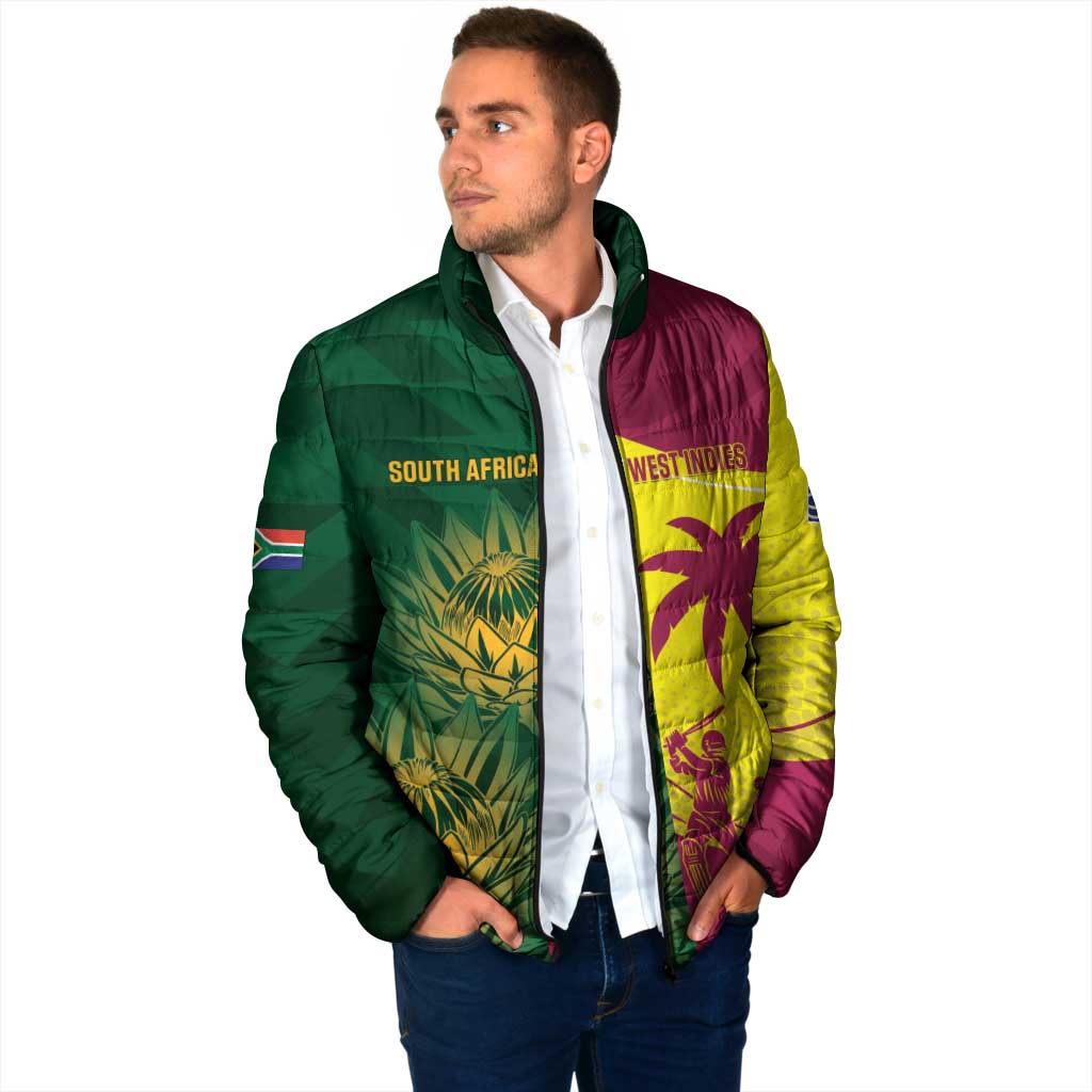 South Africa West Indies Cricket Custom Padded Jacket Proteas Windies Together - Wonder Print Shop