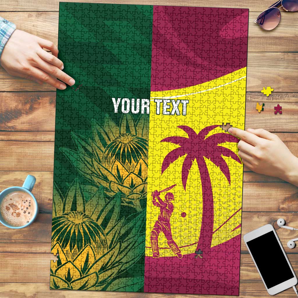 South Africa West Indies Cricket Custom Puzzle Proteas Windies Together - Wonder Print Shop
