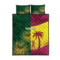 South Africa West Indies Cricket Custom Quilt Bed Set Proteas Windies Together - Wonder Print Shop