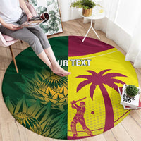 South Africa West Indies Cricket Custom Round Carpet Proteas Windies Together - Wonder Print Shop