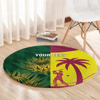 South Africa West Indies Cricket Custom Round Carpet Proteas Windies Together - Wonder Print Shop