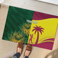 South Africa West Indies Cricket Custom Rubber Doormat Proteas Windies Together - Wonder Print Shop