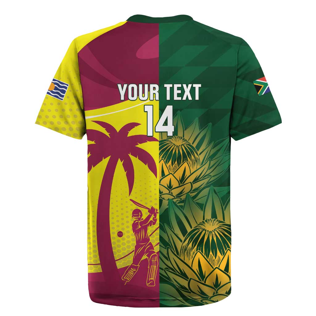 South Africa West Indies Cricket Custom Rugby Jersey Proteas Windies Together - Wonder Print Shop