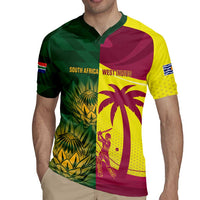 South Africa West Indies Cricket Custom Rugby Jersey Proteas Windies Together - Wonder Print Shop