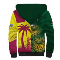 South Africa West Indies Cricket Custom Sherpa Hoodie Proteas Windies Together - Wonder Print Shop