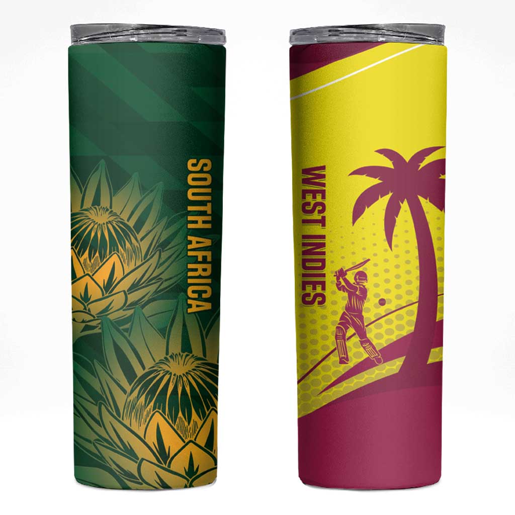 South Africa West Indies Cricket Skinny Tumbler Proteas Windies Together - Wonder Print Shop