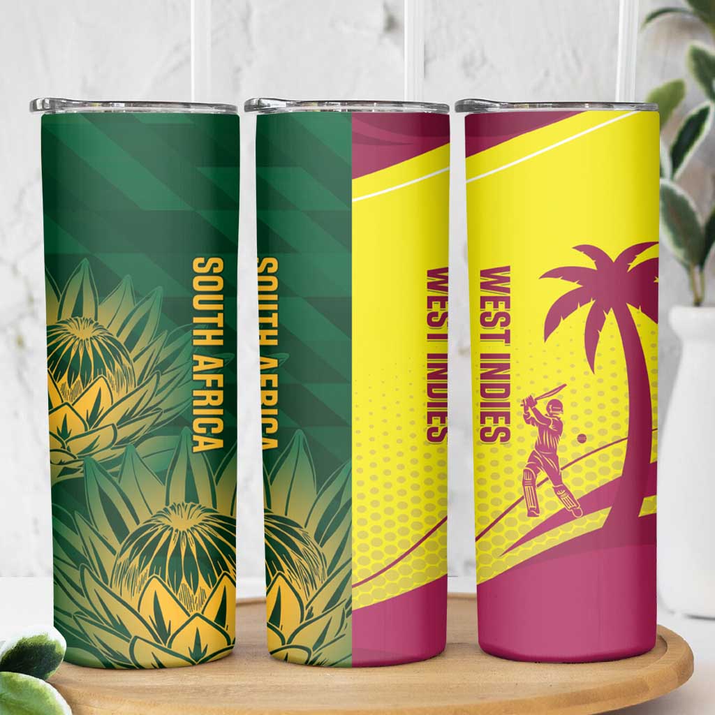 South Africa West Indies Cricket Skinny Tumbler Proteas Windies Together - Wonder Print Shop