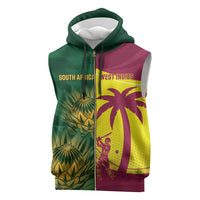 South Africa West Indies Cricket Custom Sleeveless Zip Hoodie Proteas Windies Together - Wonder Print Shop