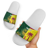 South Africa West Indies Cricket Custom Slide Sandals Proteas Windies Together - Wonder Print Shop