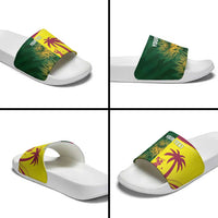 South Africa West Indies Cricket Custom Slide Sandals Proteas Windies Together - Wonder Print Shop