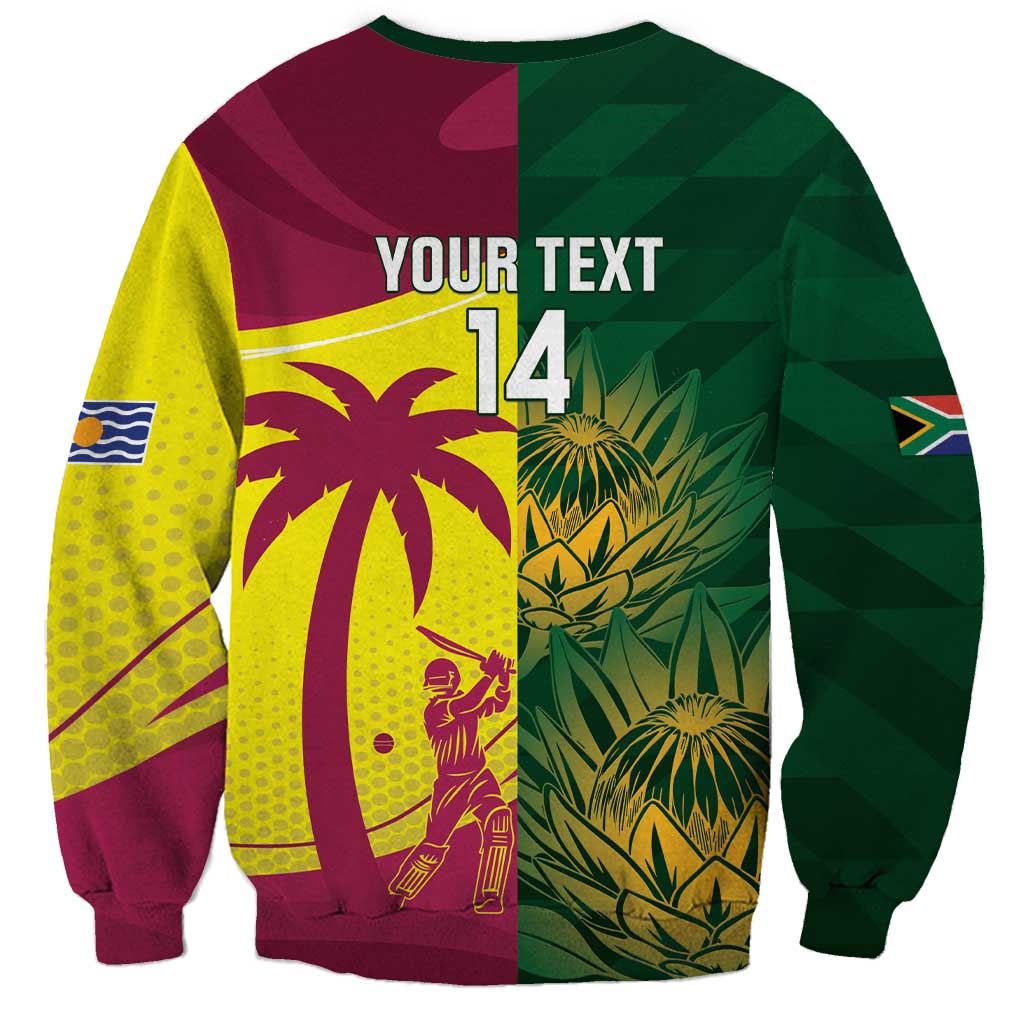 South Africa West Indies Cricket Custom Sweatshirt Proteas Windies Together - Wonder Print Shop
