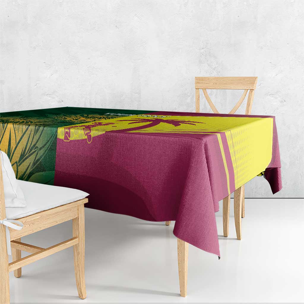 South Africa West Indies Cricket Custom Tablecloth Proteas Windies Together - Wonder Print Shop