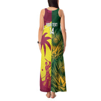 South Africa West Indies Cricket Custom Tank Maxi Dress Proteas Windies Together - Wonder Print Shop