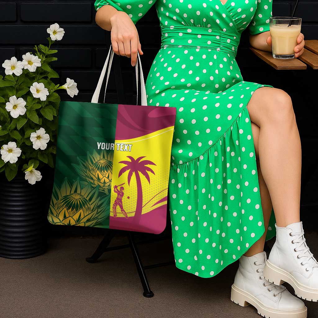 South Africa West Indies Cricket Custom Tote Bag Proteas Windies Together - Wonder Print Shop