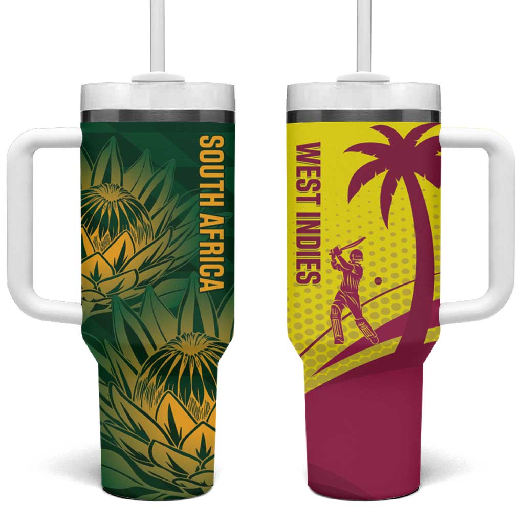 South Africa West Indies Cricket Tumbler With Handle Proteas Windies Together - Wonder Print Shop