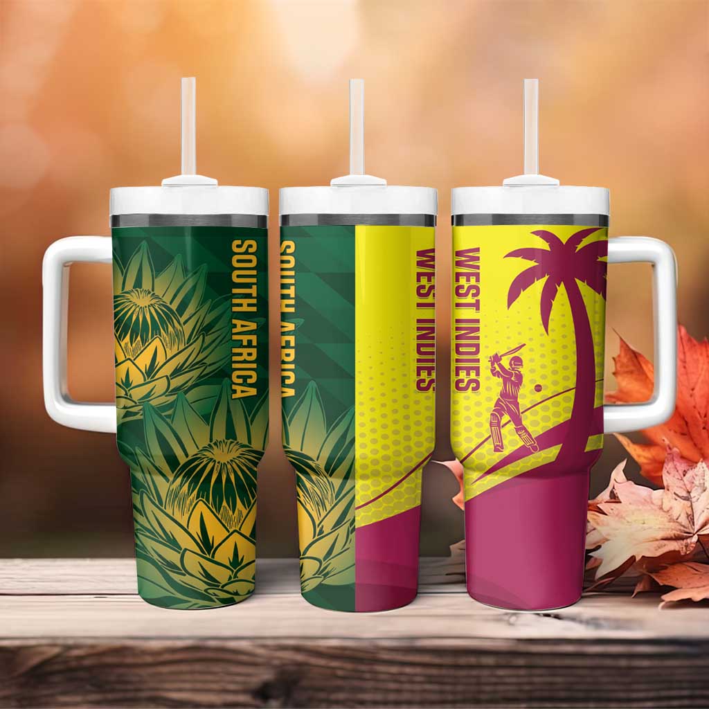 South Africa West Indies Cricket Tumbler With Handle Proteas Windies Together - Wonder Print Shop