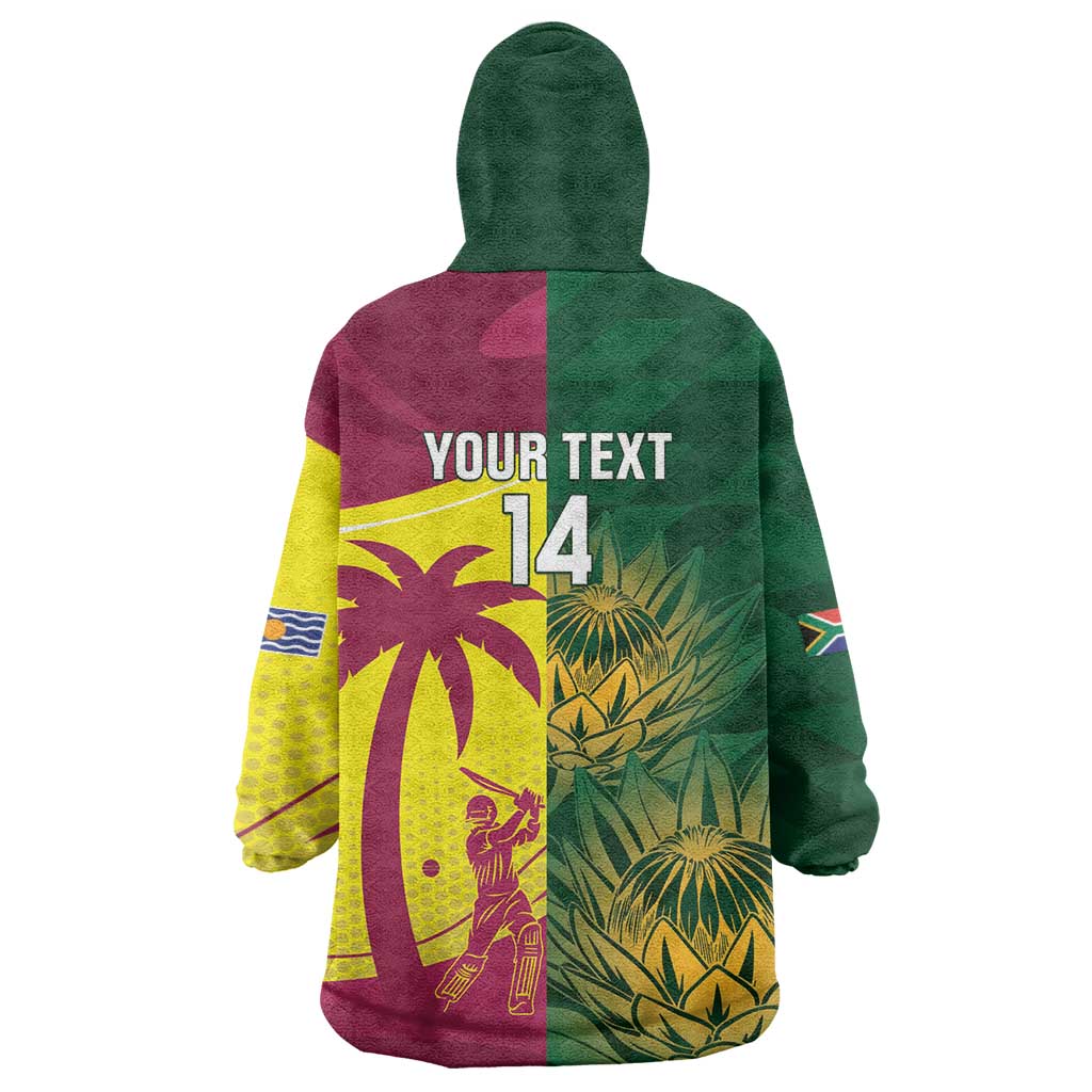 South Africa West Indies Cricket Custom Wearable Blanket Hoodie Proteas Windies Together - Wonder Print Shop