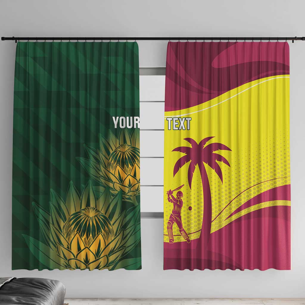 South Africa West Indies Cricket Custom Window Curtain Proteas Windies Together - Wonder Print Shop