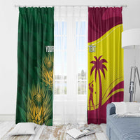 South Africa West Indies Cricket Custom Window Curtain Proteas Windies Together - Wonder Print Shop