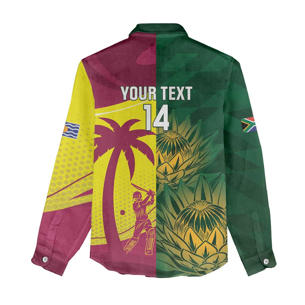 South Africa West Indies Cricket Custom Women Casual Shirt Proteas Windies Together - Wonder Print Shop