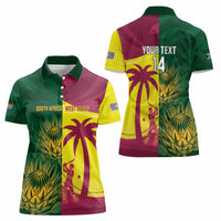 South Africa West Indies Cricket Custom Women Polo Shirt Proteas Windies Together - Wonder Print Shop