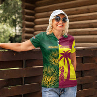 South Africa West Indies Cricket Custom Women Polo Shirt Proteas Windies Together - Wonder Print Shop