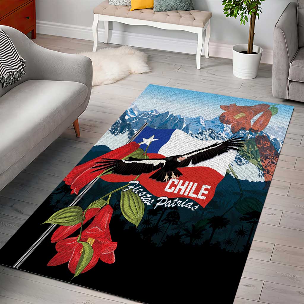 Chile Fiestas Patrias Area Rug Andean Condor Andes Mountains - Wonder Print Shop