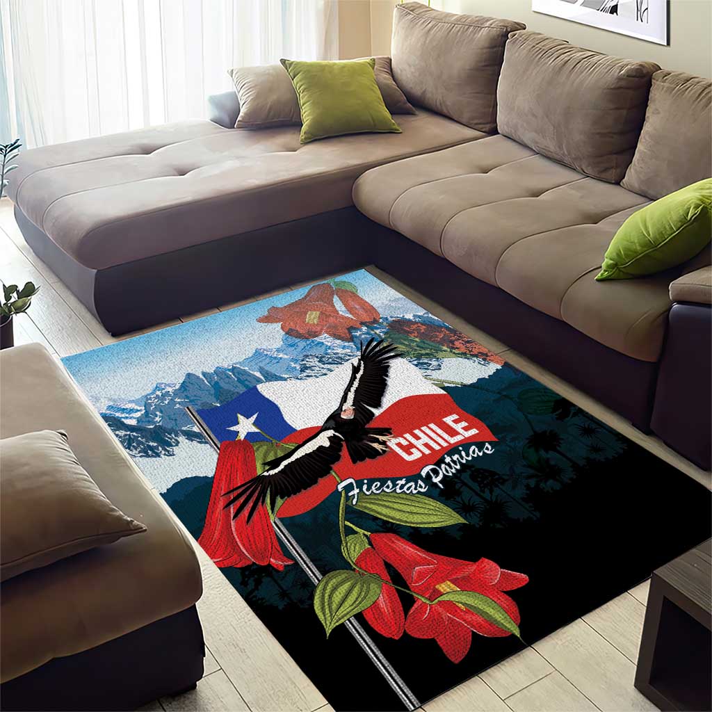 Chile Fiestas Patrias Area Rug Andean Condor Andes Mountains - Wonder Print Shop