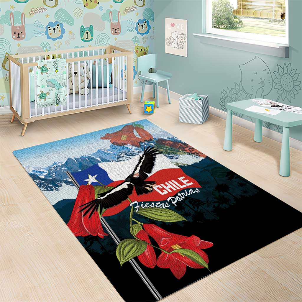 Chile Fiestas Patrias Area Rug Andean Condor Andes Mountains - Wonder Print Shop