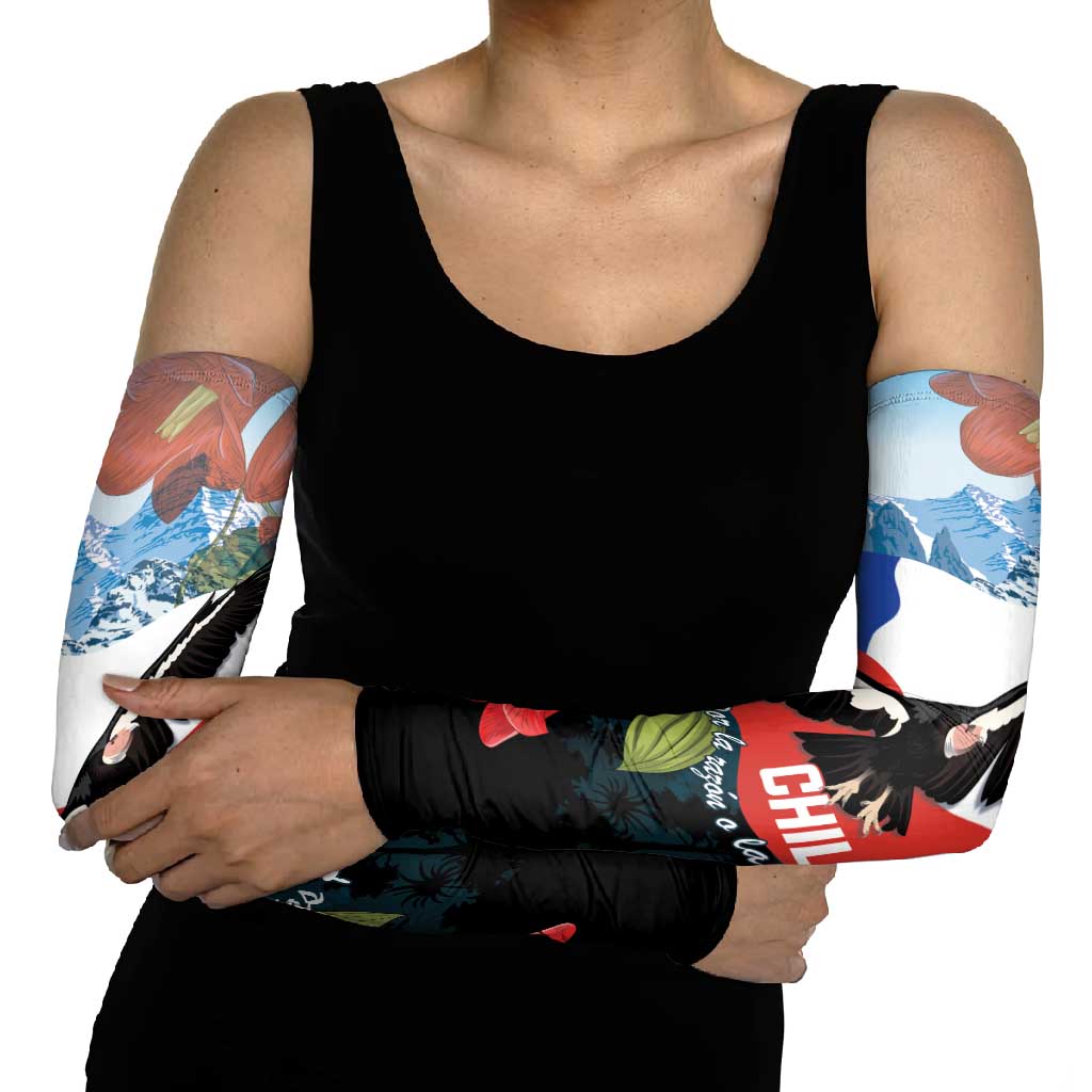 Chile Fiestas Patrias Arm Sleeves Andean Condor Andes Mountains - Wonder Print Shop
