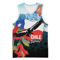 Chile Fiestas Patrias Basketball Jersey Andean Condor Andes Mountains - Wonder Print Shop