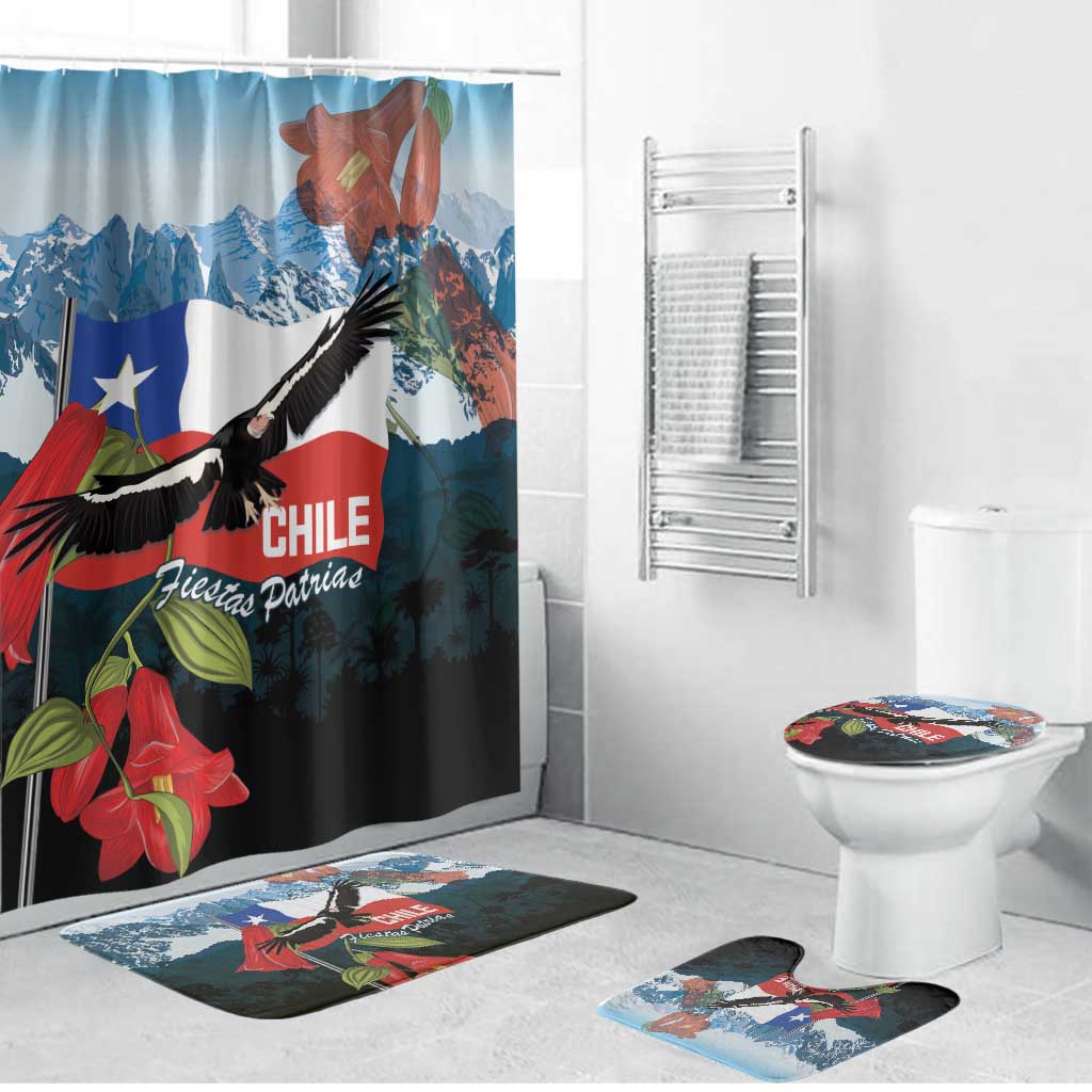 Chile Fiestas Patrias Bathroom Set Andean Condor Andes Mountains - Wonder Print Shop