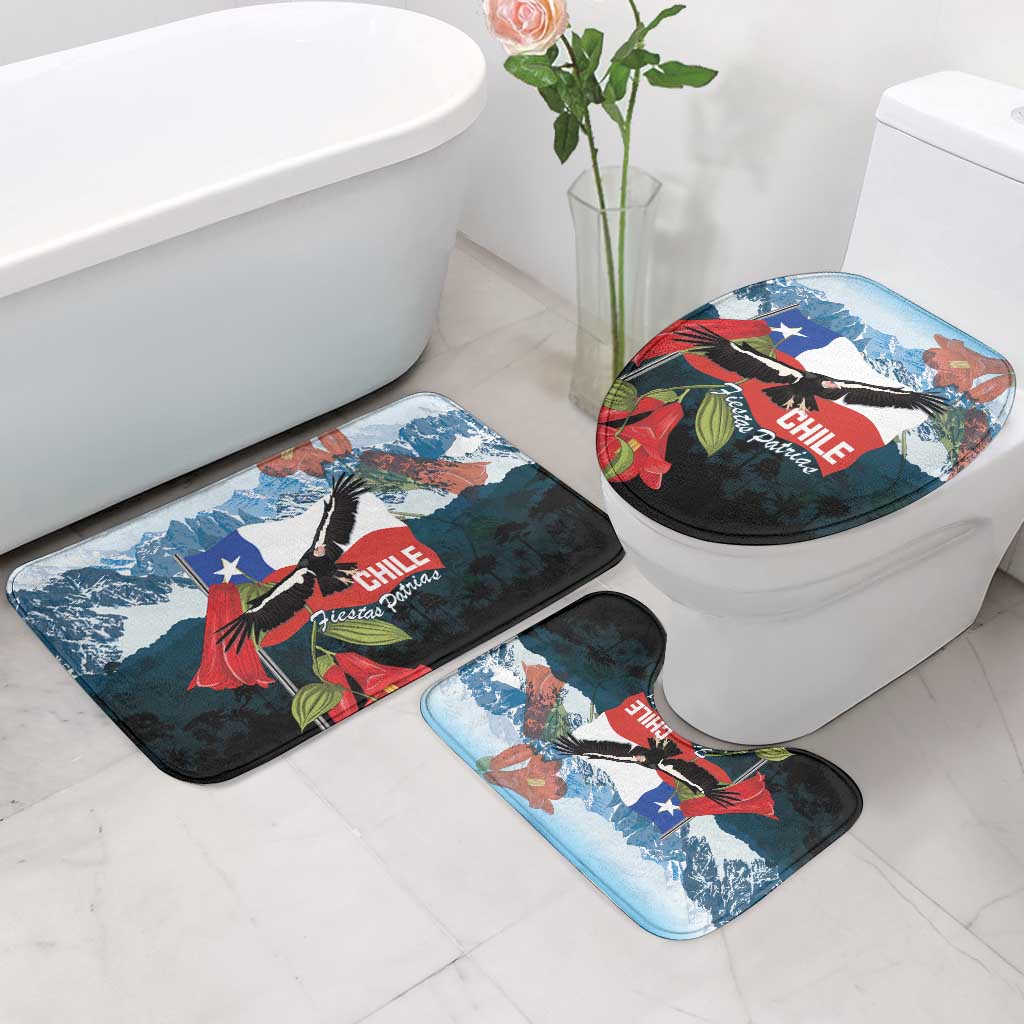 Chile Fiestas Patrias Bathroom Set Andean Condor Andes Mountains - Wonder Print Shop