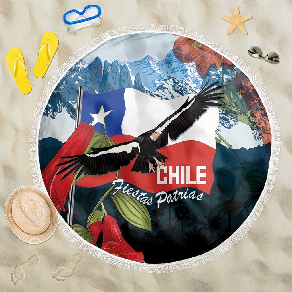Chile Fiestas Patrias Beach Blanket Andean Condor Andes Mountains - Wonder Print Shop