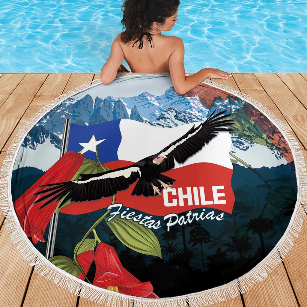 Chile Fiestas Patrias Beach Blanket Andean Condor Andes Mountains - Wonder Print Shop
