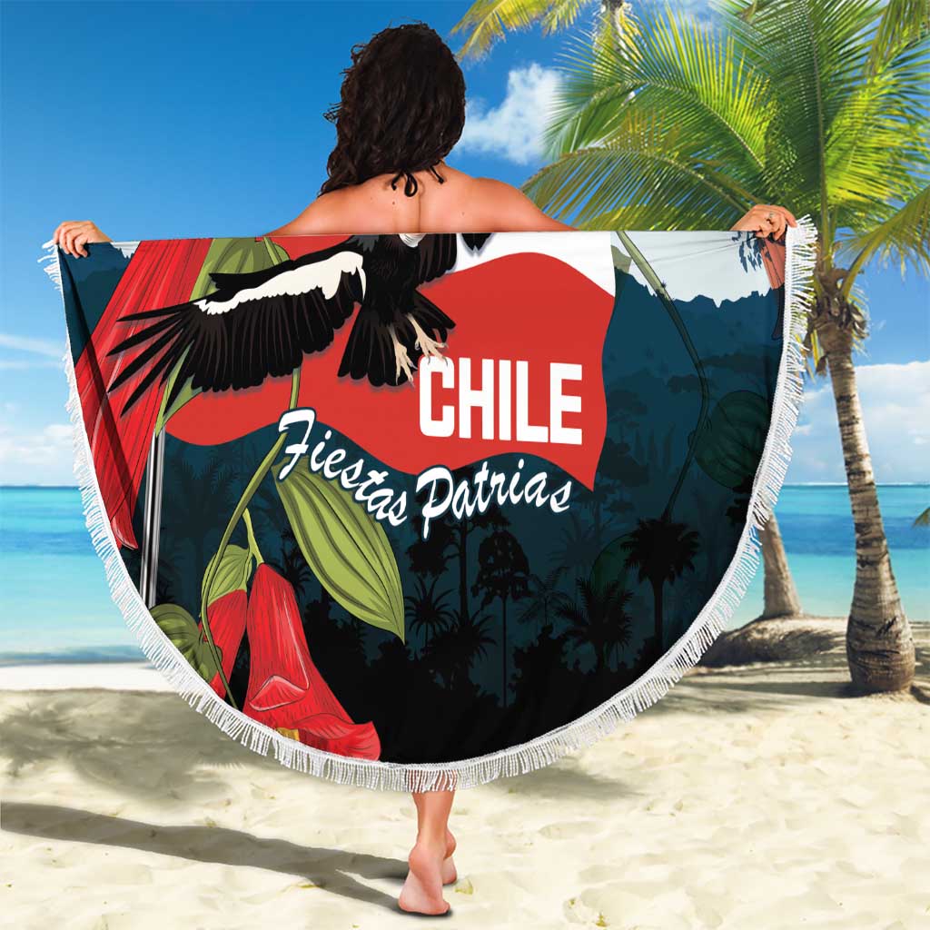 Chile Fiestas Patrias Beach Blanket Andean Condor Andes Mountains - Wonder Print Shop