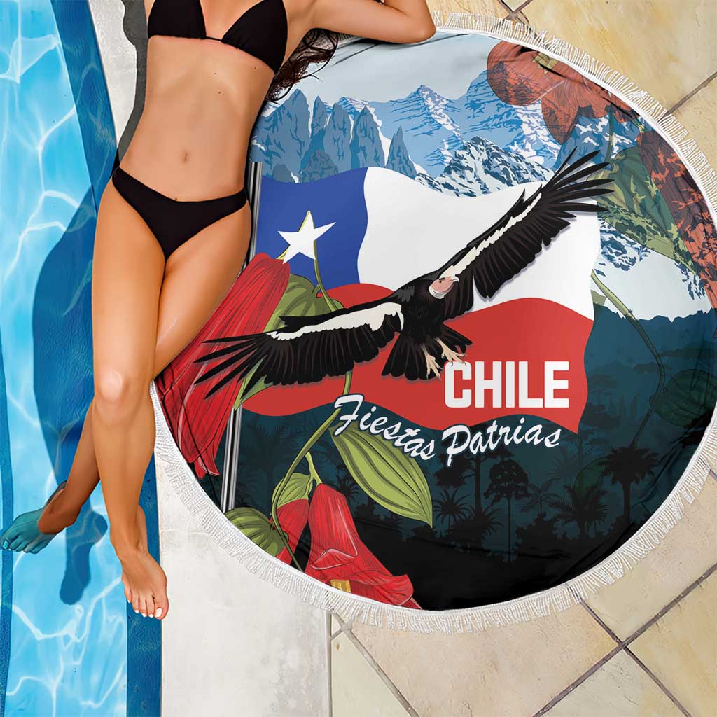 Chile Fiestas Patrias Beach Blanket Andean Condor Andes Mountains - Wonder Print Shop