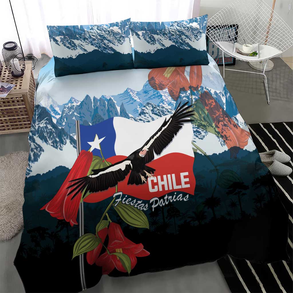 Chile Fiestas Patrias Bedding Set Andean Condor Andes Mountains - Wonder Print Shop