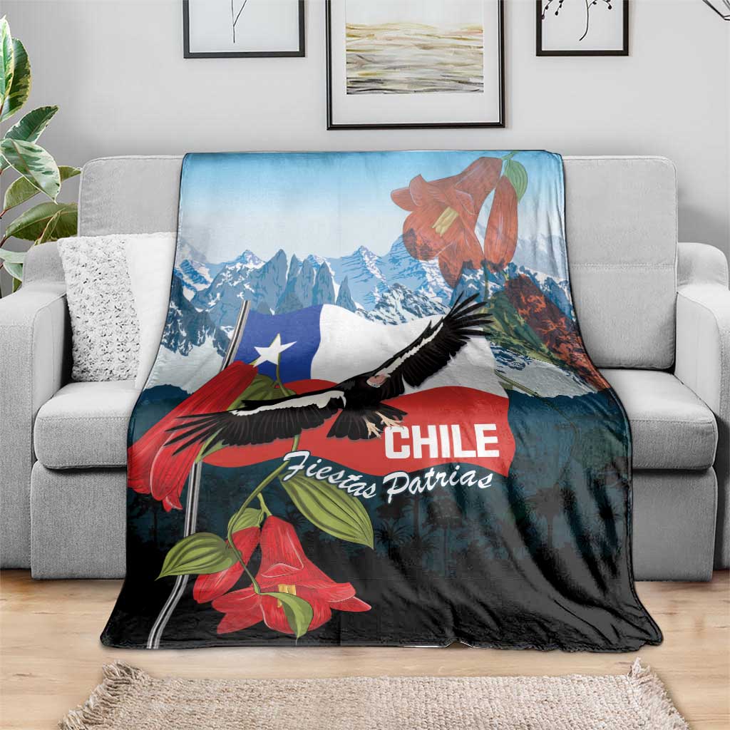 Chile Fiestas Patrias Blanket Andean Condor Andes Mountains - Wonder Print Shop
