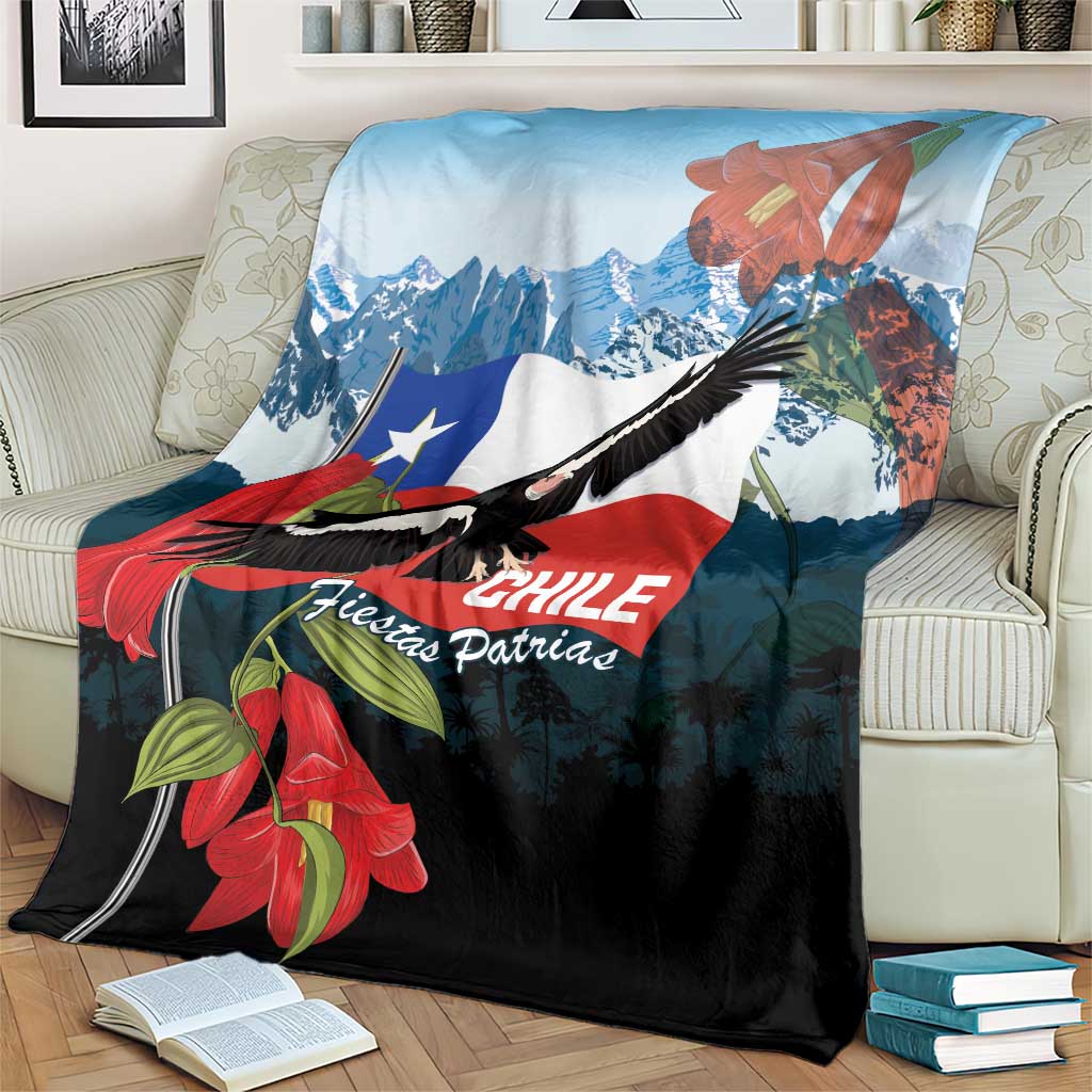 Chile Fiestas Patrias Blanket Andean Condor Andes Mountains - Wonder Print Shop