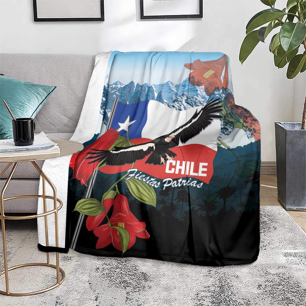 Chile Fiestas Patrias Blanket Andean Condor Andes Mountains - Wonder Print Shop