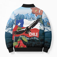 Chile Fiestas Patrias Bomber Puffer Jacket Andean Condor Andes Mountains - Wonder Print Shop