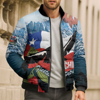 Chile Fiestas Patrias Bomber Puffer Jacket Andean Condor Andes Mountains - Wonder Print Shop