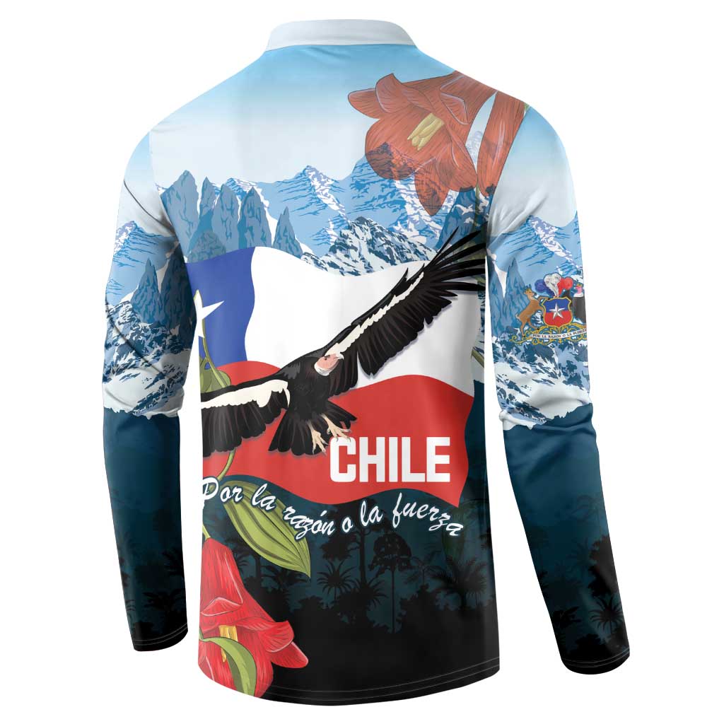 Chile Fiestas Patrias Button Sweatshirt Andean Condor Andes Mountains - Wonder Print Shop