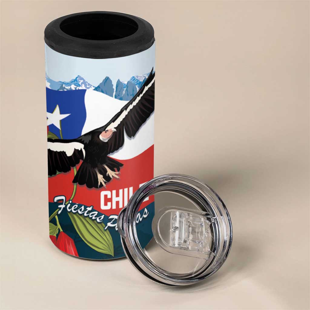 Chile Fiestas Patrias 4 in 1 Can Cooler Tumbler Andean Condor Andes Mountains - Wonder Print Shop