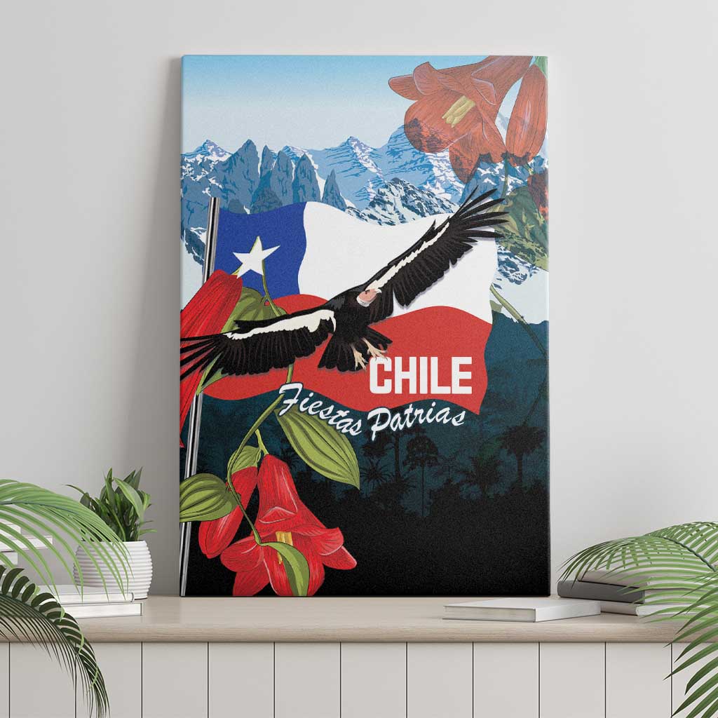 Chile Fiestas Patrias Canvas Wall Art Andean Condor Andes Mountains - Wonder Print Shop