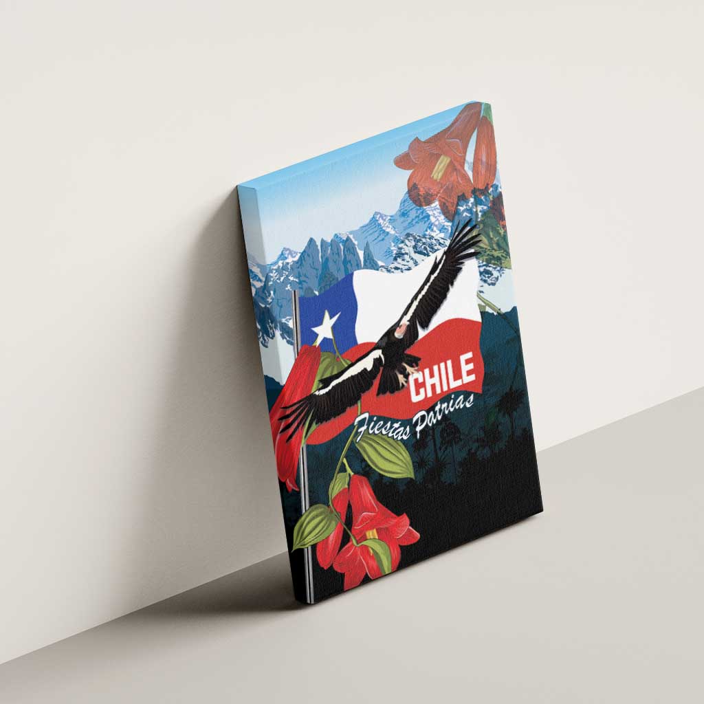 Chile Fiestas Patrias Canvas Wall Art Andean Condor Andes Mountains - Wonder Print Shop
