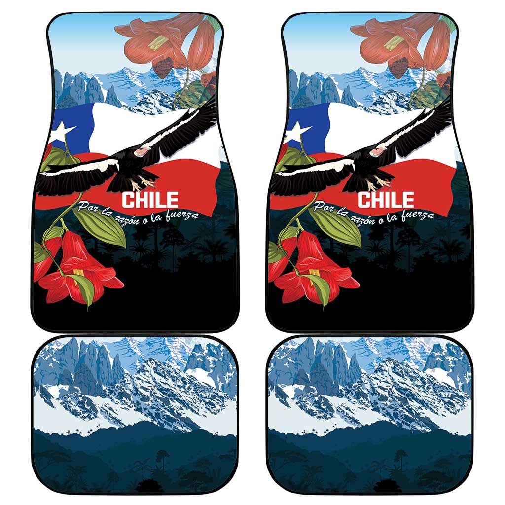 Chile Fiestas Patrias Car Mats Andean Condor Andes Mountains - Wonder Print Shop