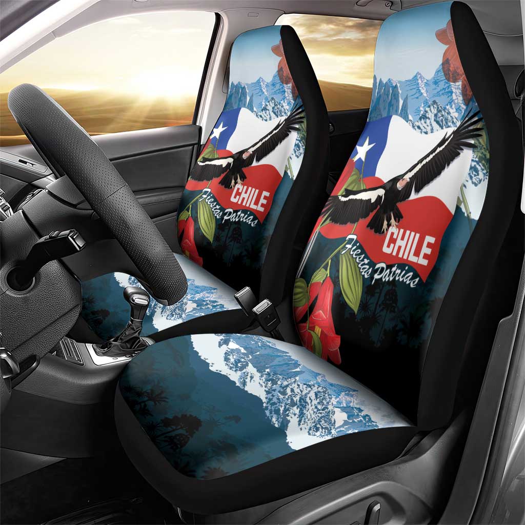 Chile Fiestas Patrias Car Seat Cover Andean Condor Andes Mountains - Wonder Print Shop