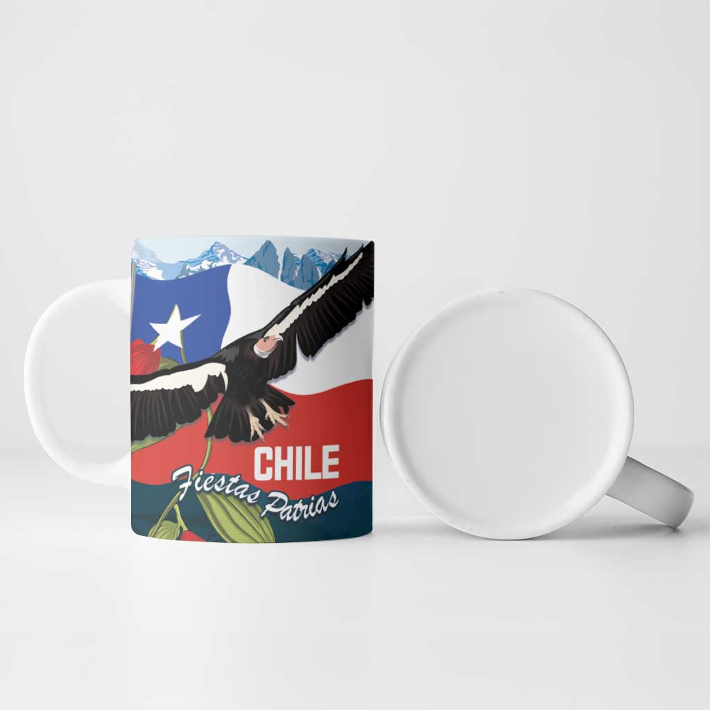 Chile Fiestas Patrias Ceramic Mug Andean Condor Andes Mountains - Wonder Print Shop